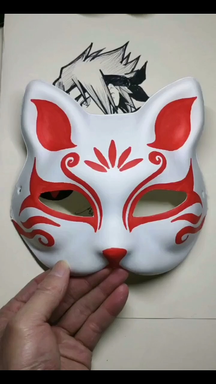 我要上热门#这个手绘面具图案酷不酷.