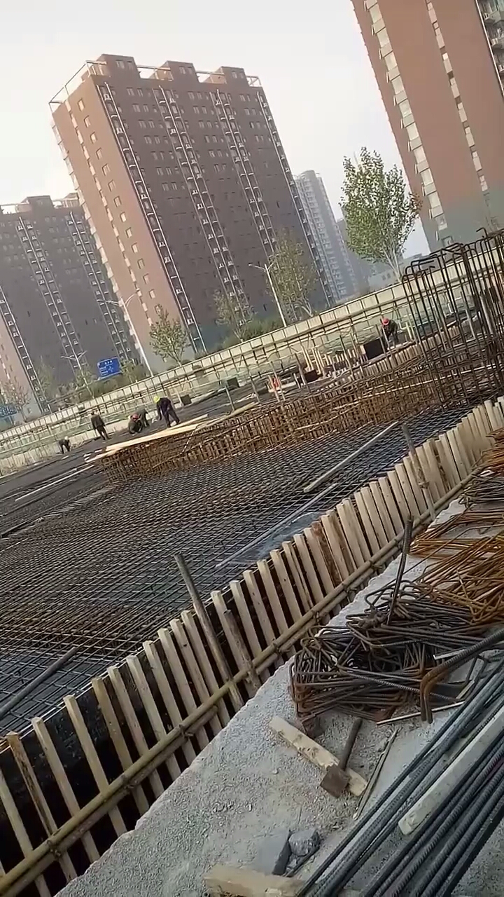 高楼万丈平地起,看着地基的钢筋真实在.