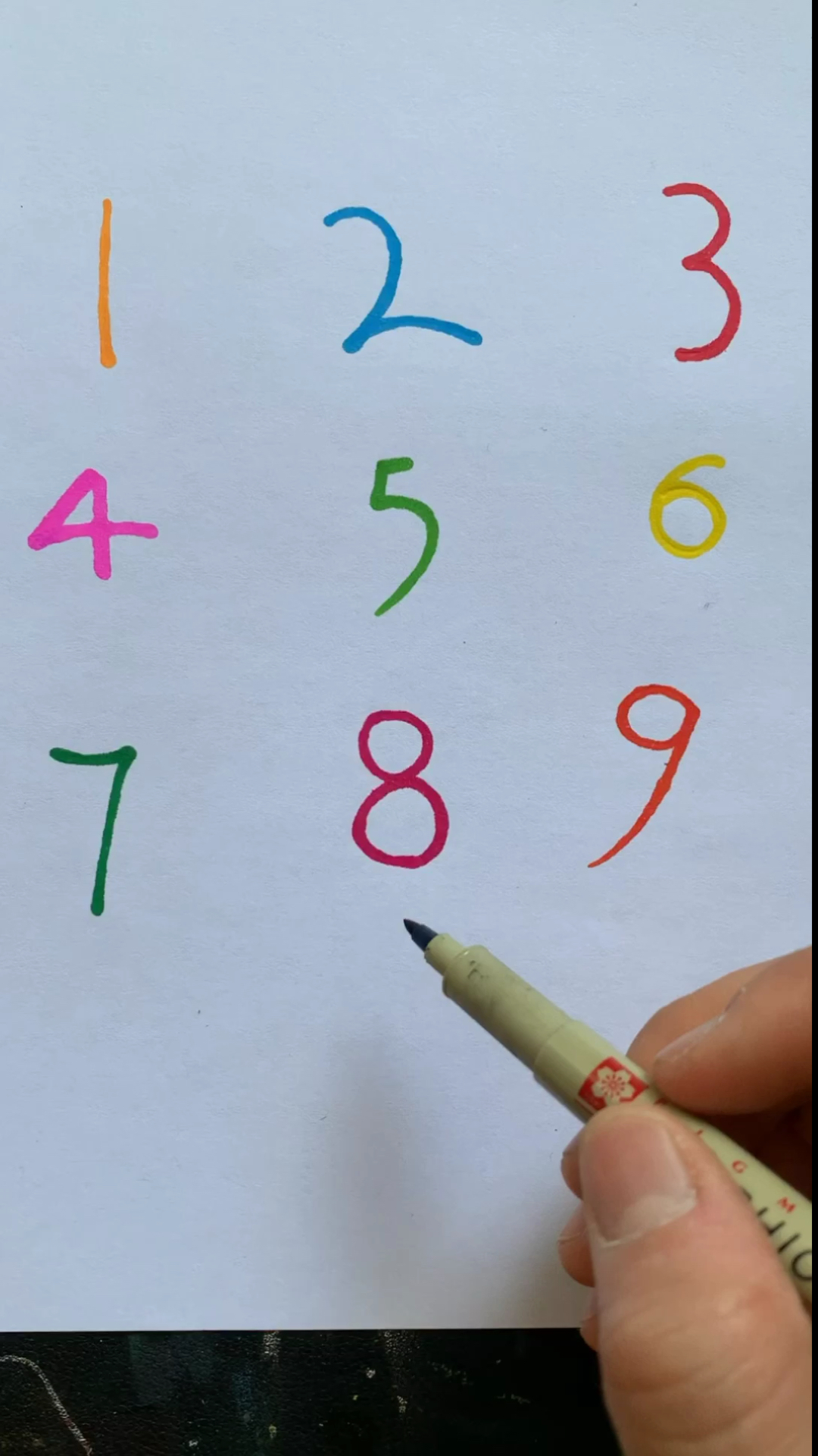 创意数字画#数字1～9画小动物,太有创意了!