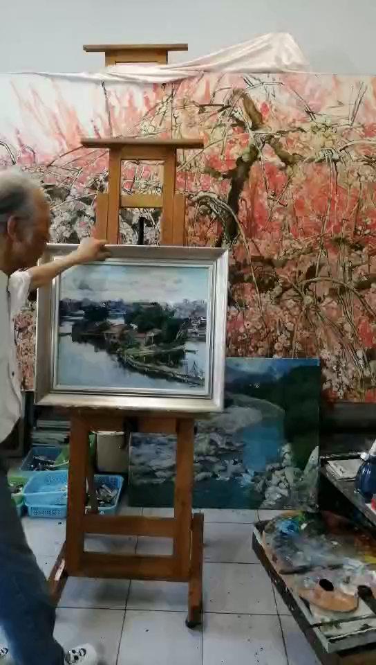 養士联盟走进广州,著名油画家李金明老师广东鹤山人,1942年生于香港