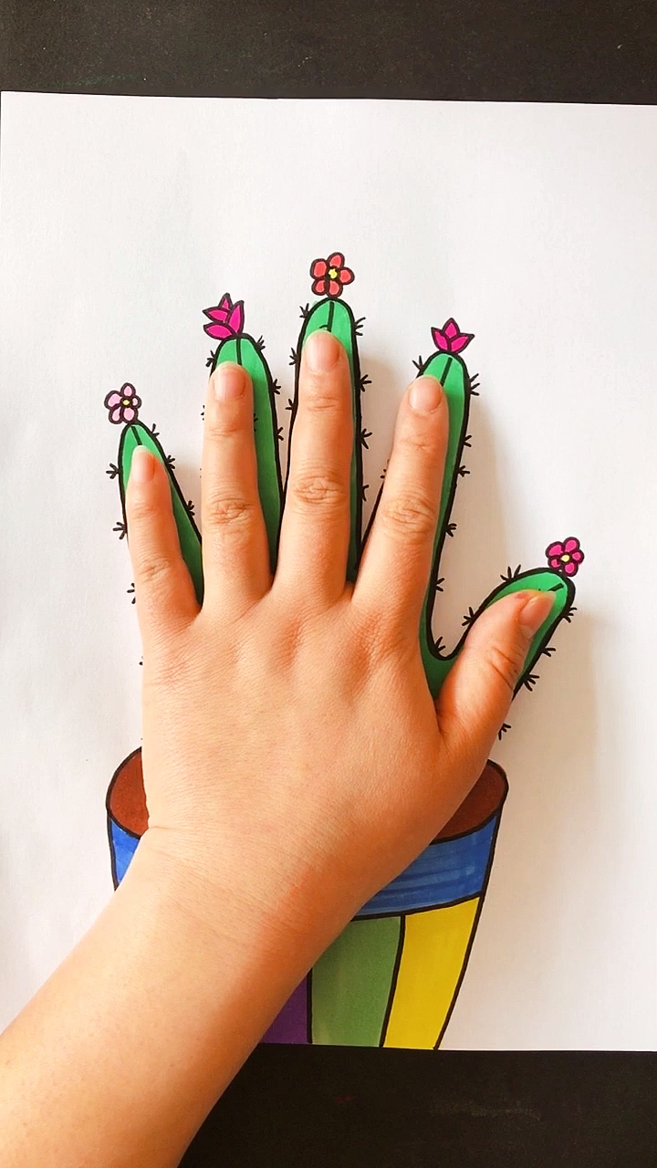 创意简笔画#手掌画,猜猜画的是什么