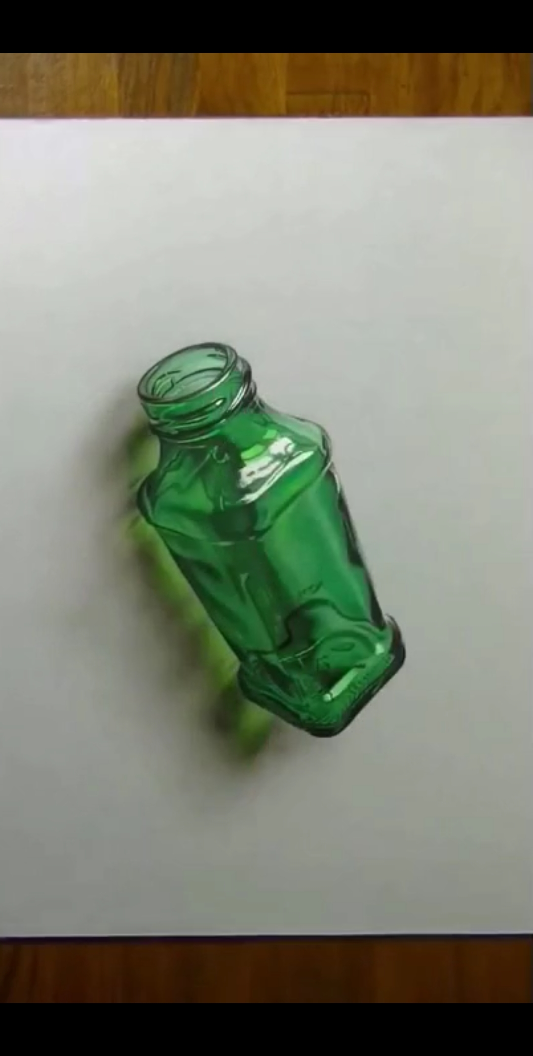 绿色的塑料瓶手绘教程视频分享收藏鉴赏.画室美术课件分享.