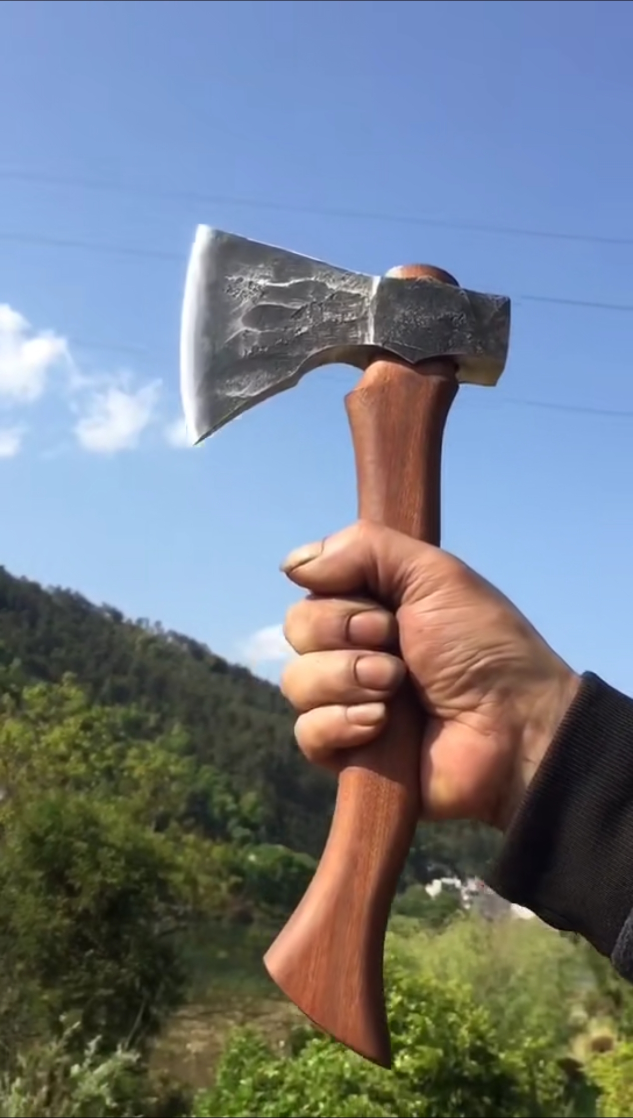 带上全民去旅行#夹钢斧头三枚合手斧开山斧砍柴砍骨多用