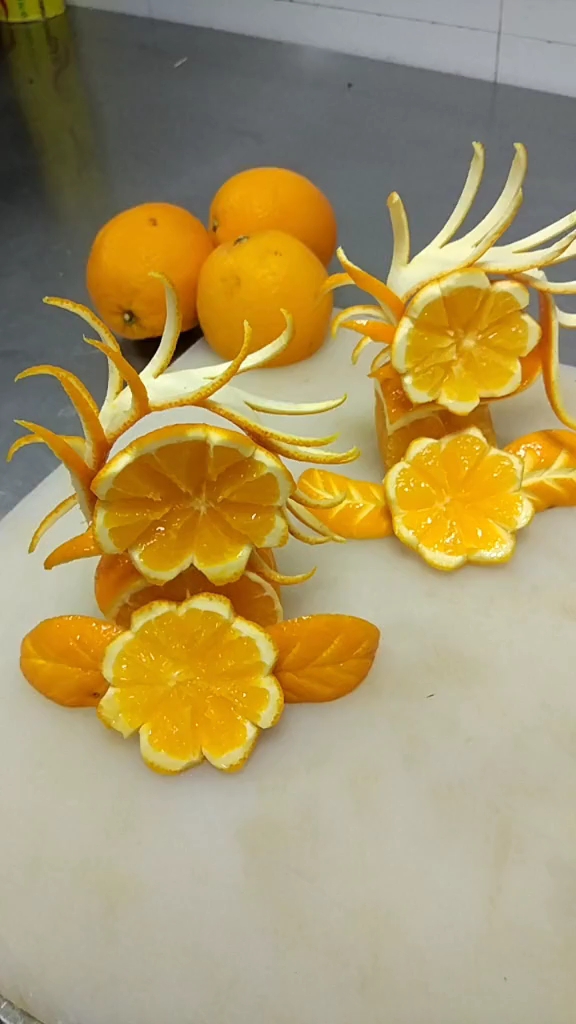 橙子皮雕花简单图片图片
