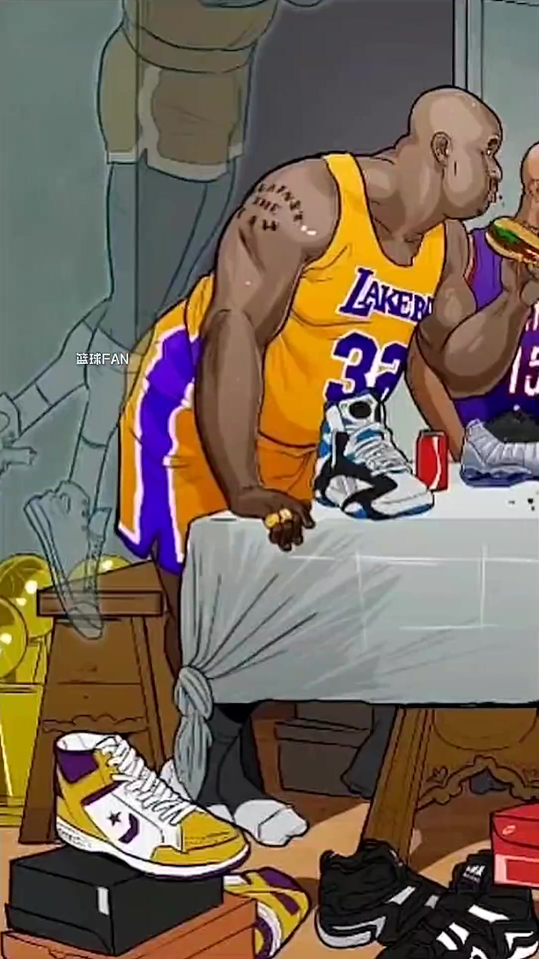 nba版最后的晚餐,这些球星你认识几位呢?