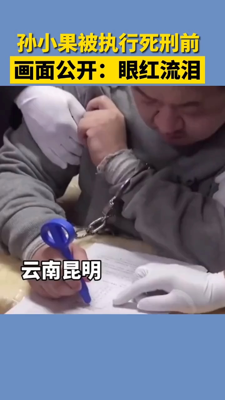 孙小果被执行死刑前画面首曝光,法网恢恢疏而不漏