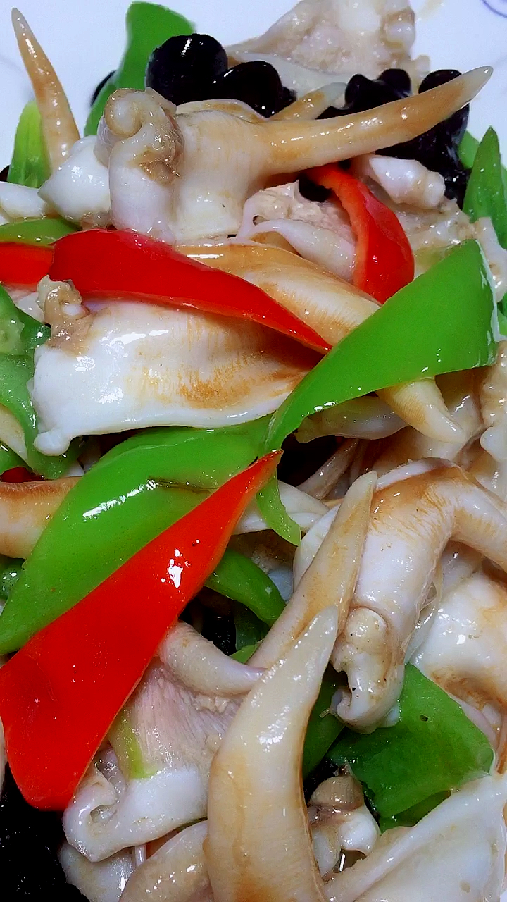 尖椒炒鸟贝 鲜嫩爽口 美味佳肴979790……-度小视