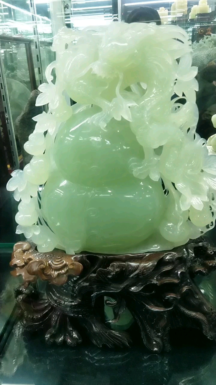 岫玉葫芦摆件!