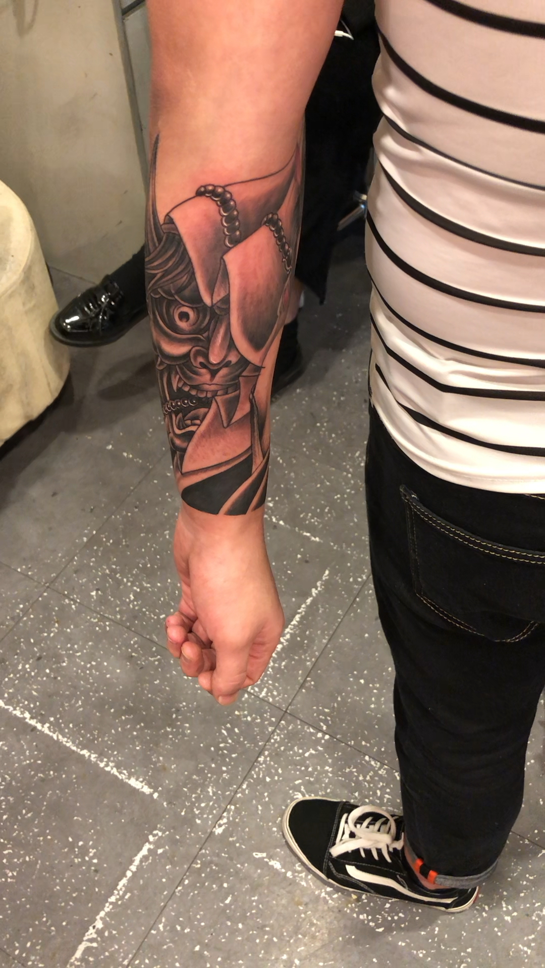 石狮般若纹身作品——般若艺妓包小臂