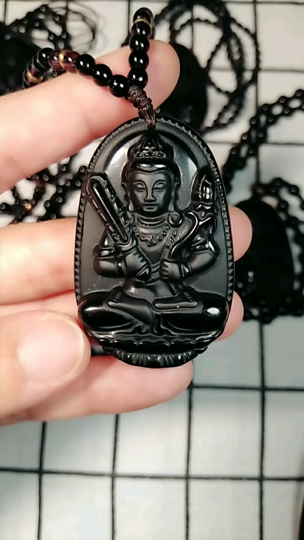 东华禅寺已开光的黑曜石本命佛,防小人,除晦气,发福生财,好运连连