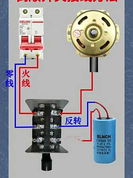 倒顺开关控制单相电机正反转云上大课堂电工