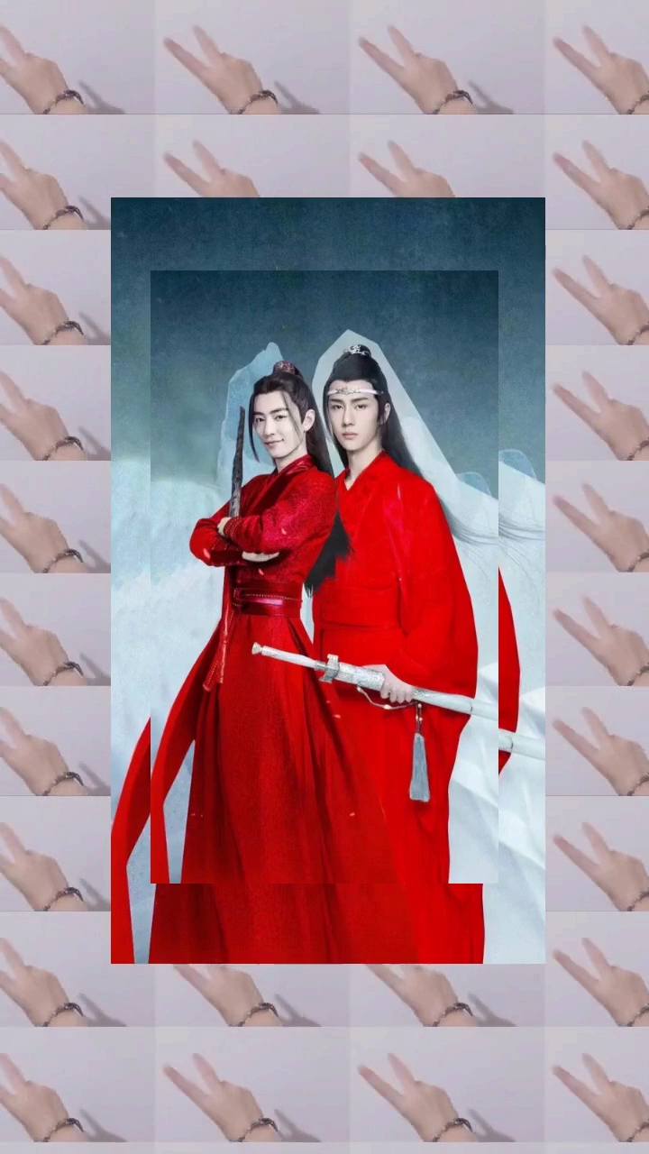 找一张羡羡,蓝二哥穿红衣的照片好不容易呀