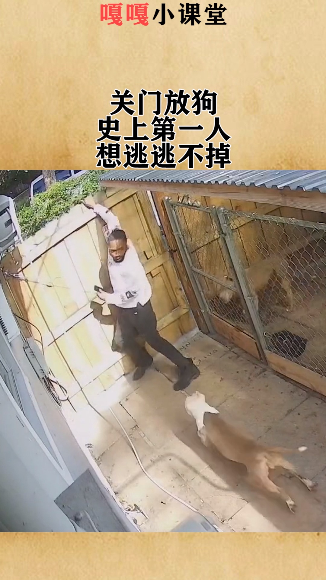 我要上热门#关门放狗,史上第一人,想逃逃不掉