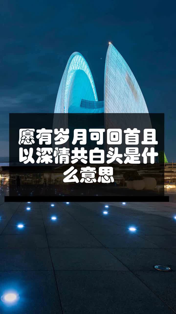 愿有岁月可回首且以深情共白头是什么意思