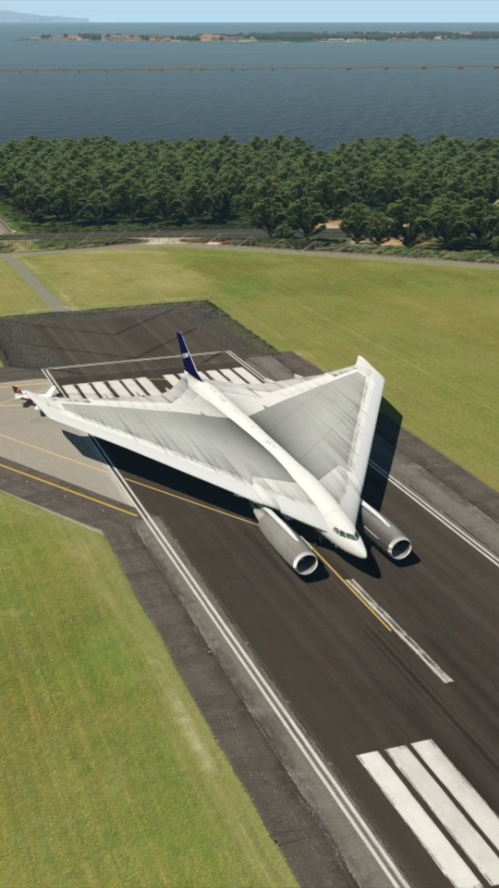 变体飞机#机翼也载人?未来飞翼客机,原创设计