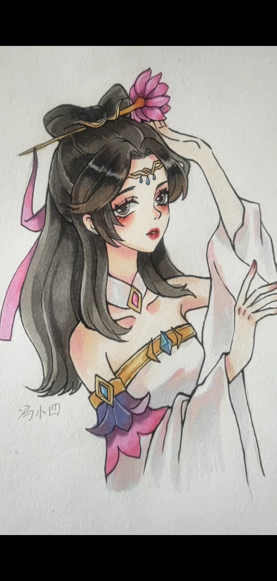 画画#貂蝉:想欣赏妾身的被动吗?-度小视