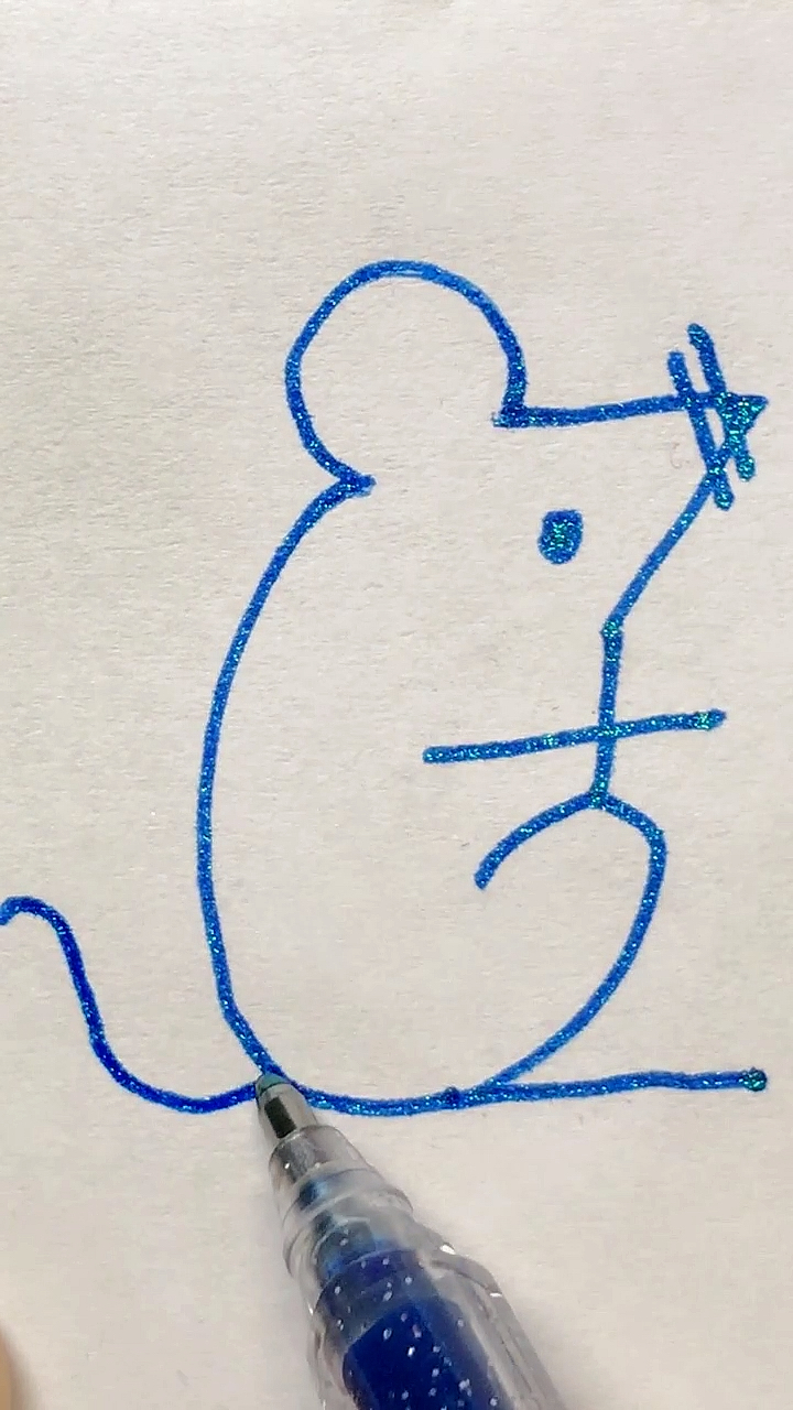 创意简笔画#数字画老鼠,秒会哦