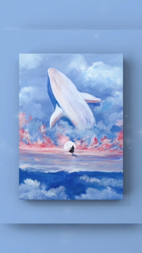 风云际会,鲸梦一场#画#鲸鱼 #梦幻 #画画 #画画教程 #画画其实很简单
