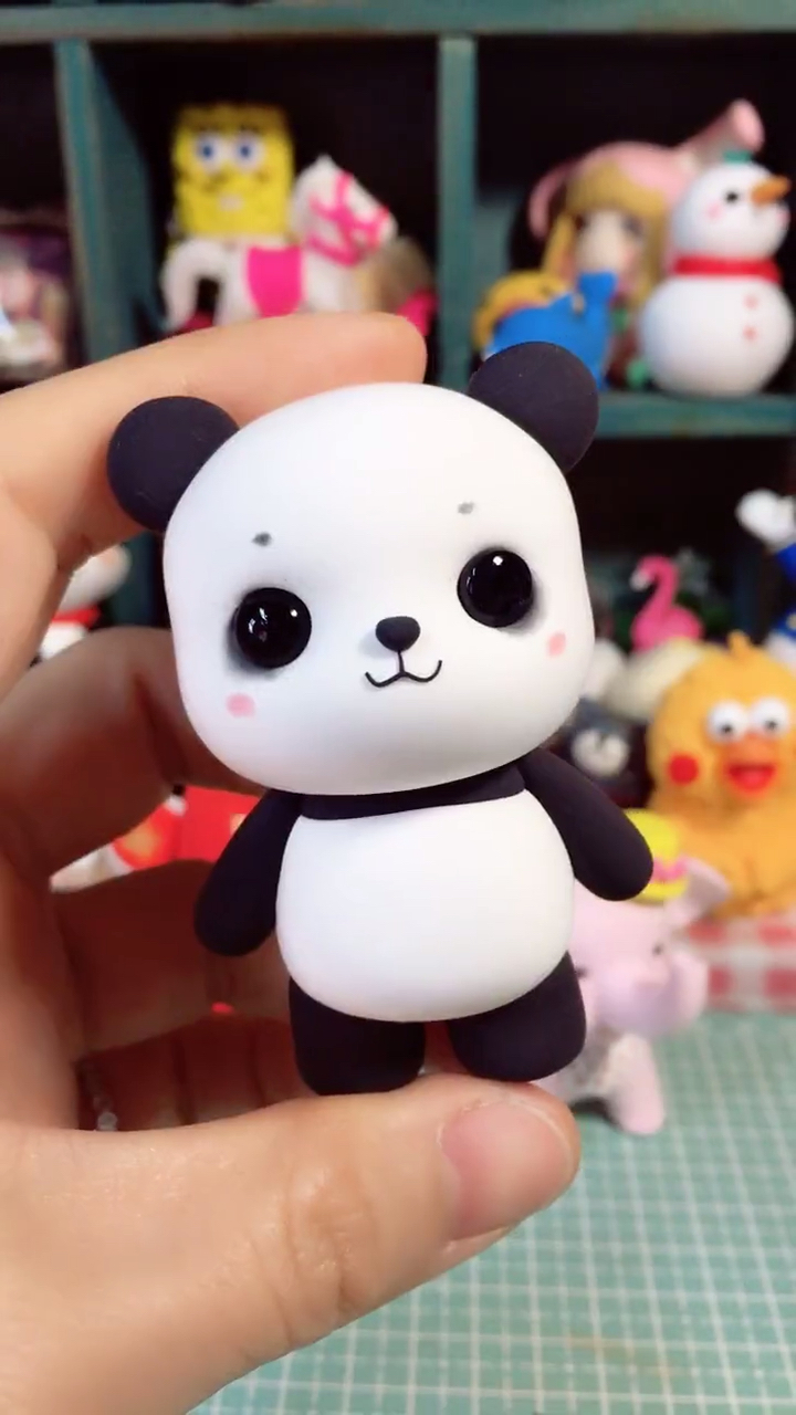 粘土小熊猫教程 胖嘟嘟的真可爱