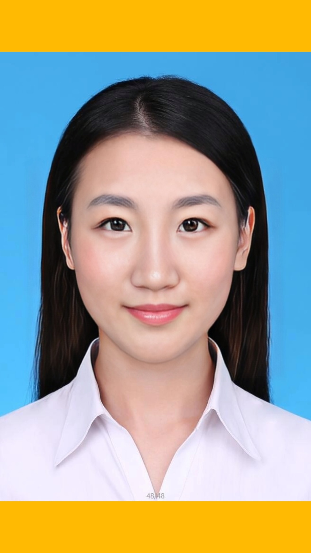 证件照合成效果自然,改善面颊部美观程度.尽显美丽小姐姐最美证件照