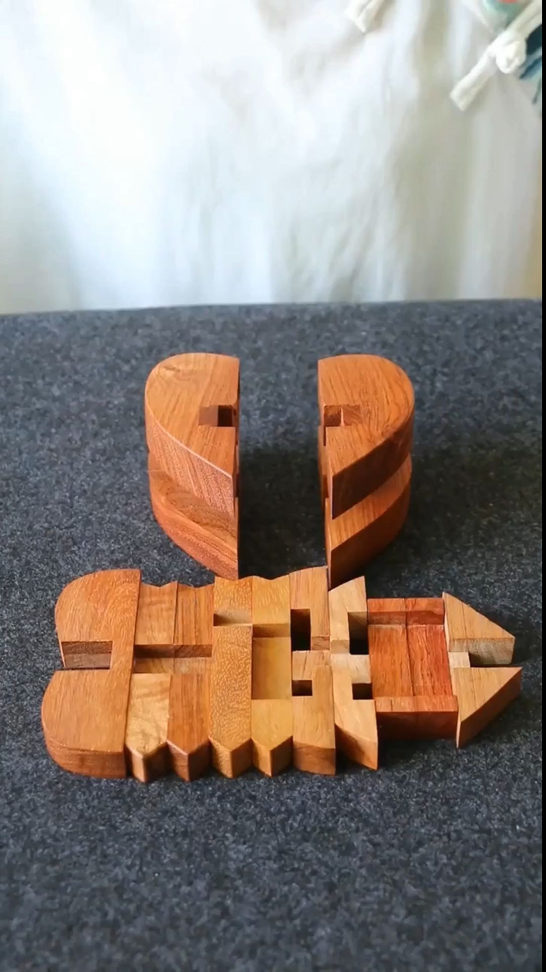 心形鲁班锁,榫卯结构