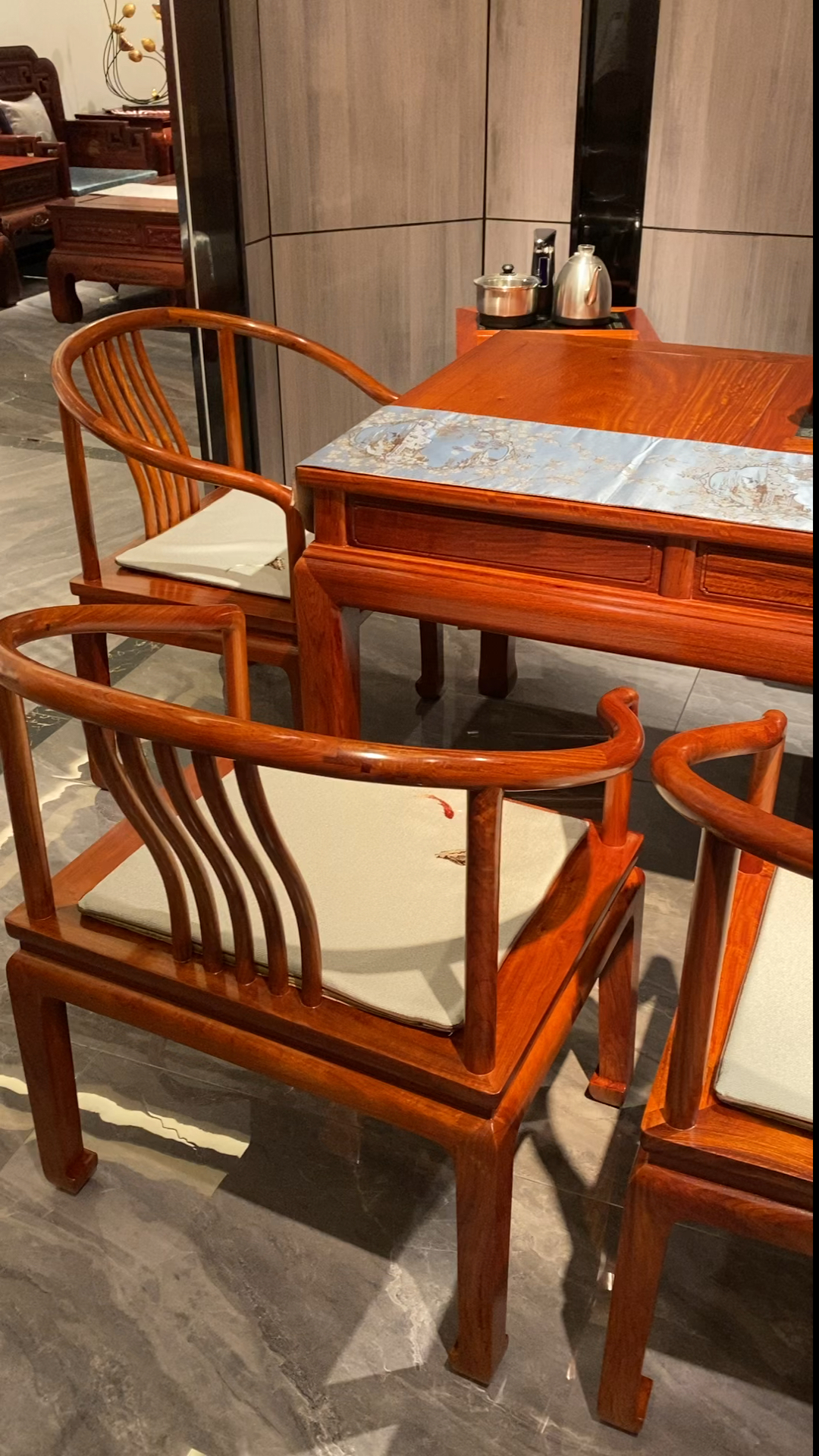 最大茶桌#缅甸花梨木精品独板2米原木大茶桌