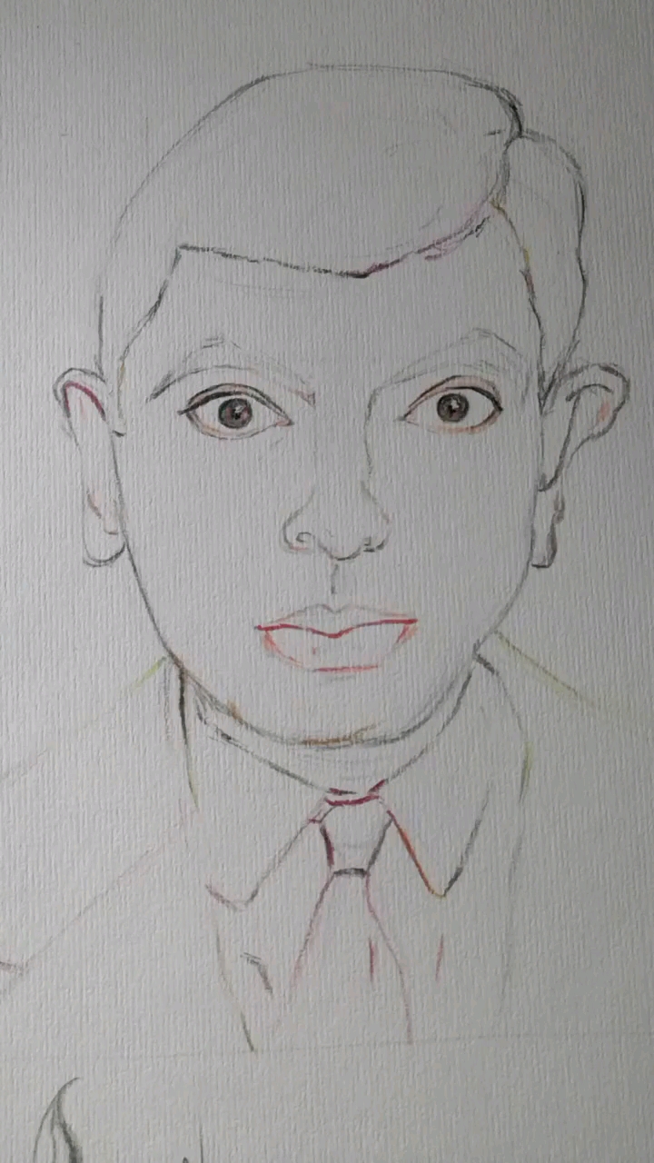 春日穿搭#手绘#憨豆先生