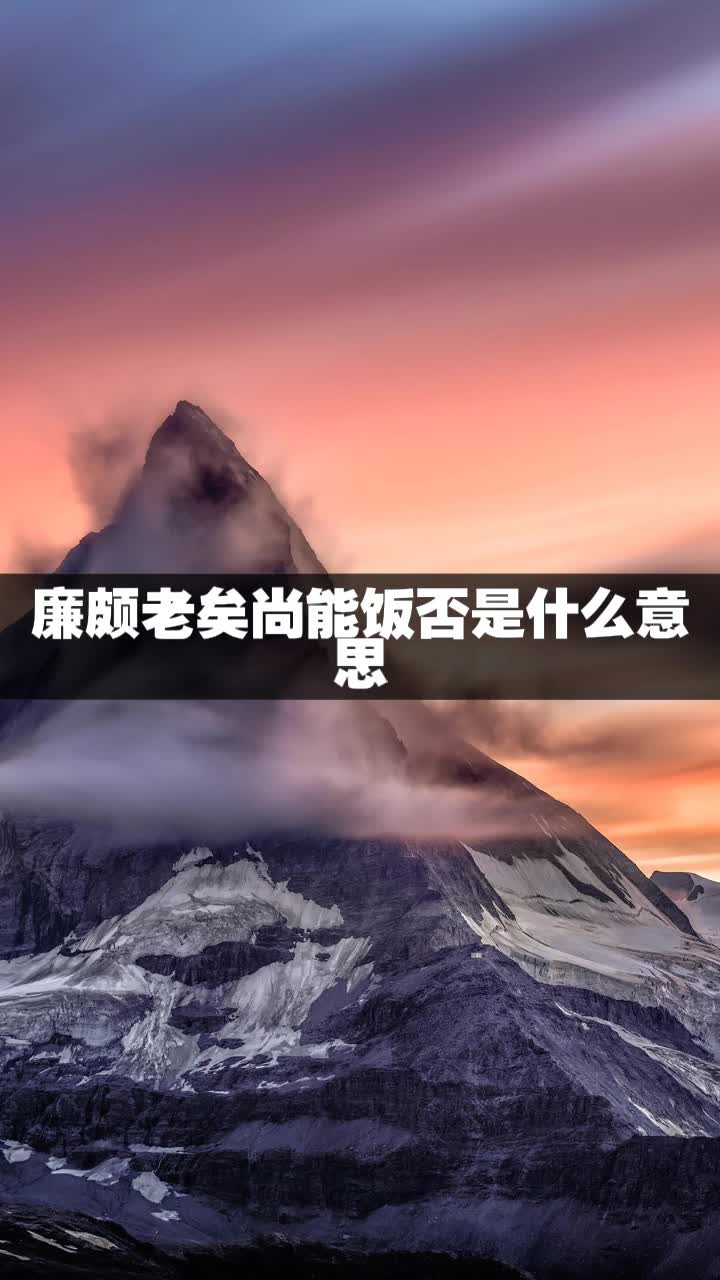 廉颇老矣尚能饭否是什么意思