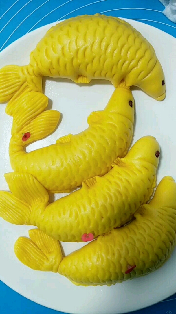 花样馒头鲤鱼做法教程!