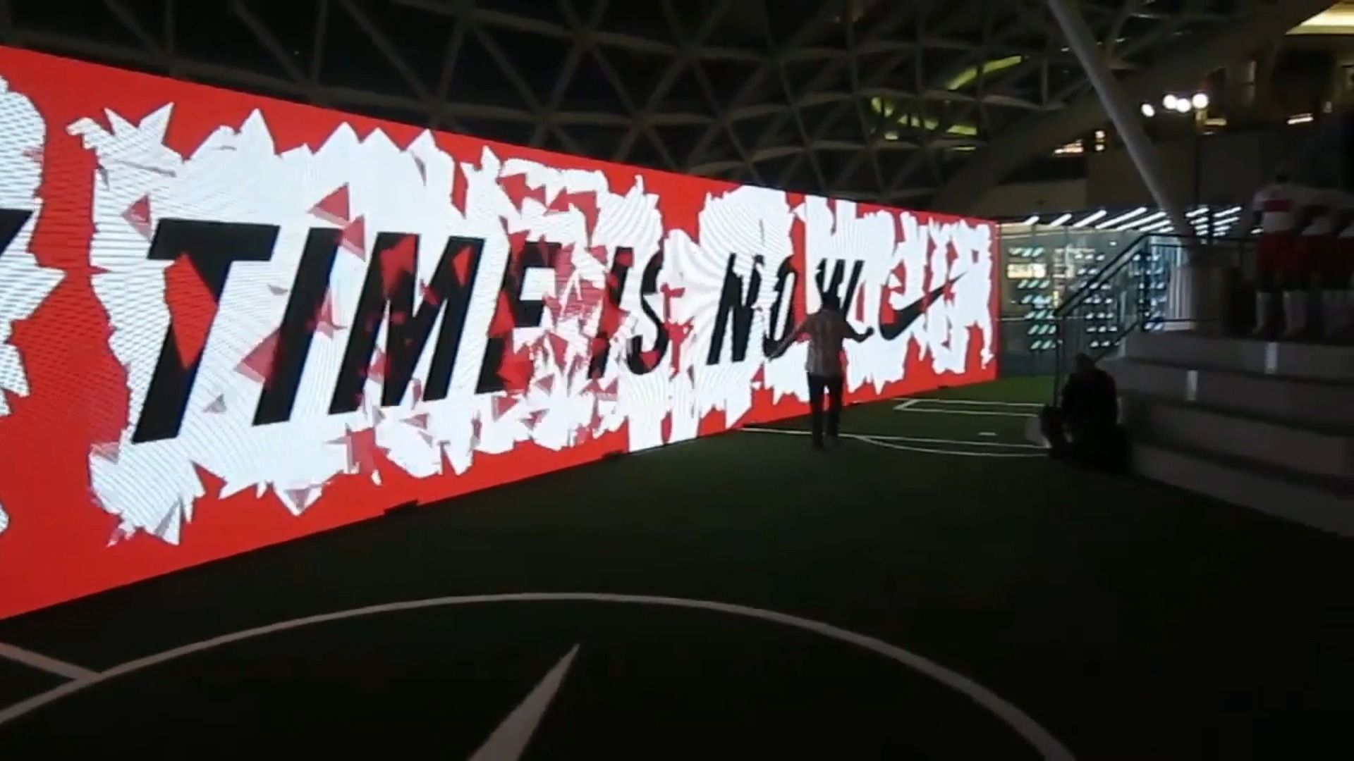 创意墙面体感互动nike创意互动led大屏