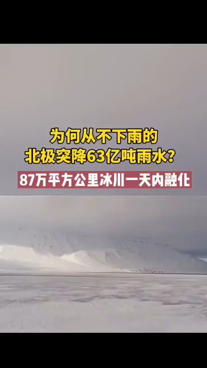 北极居然下雨了格陵兰岛峰顶竟遇71年来zui大降雨它预示着什么