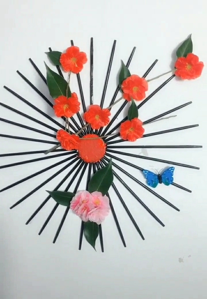 一次性筷子制作墙画