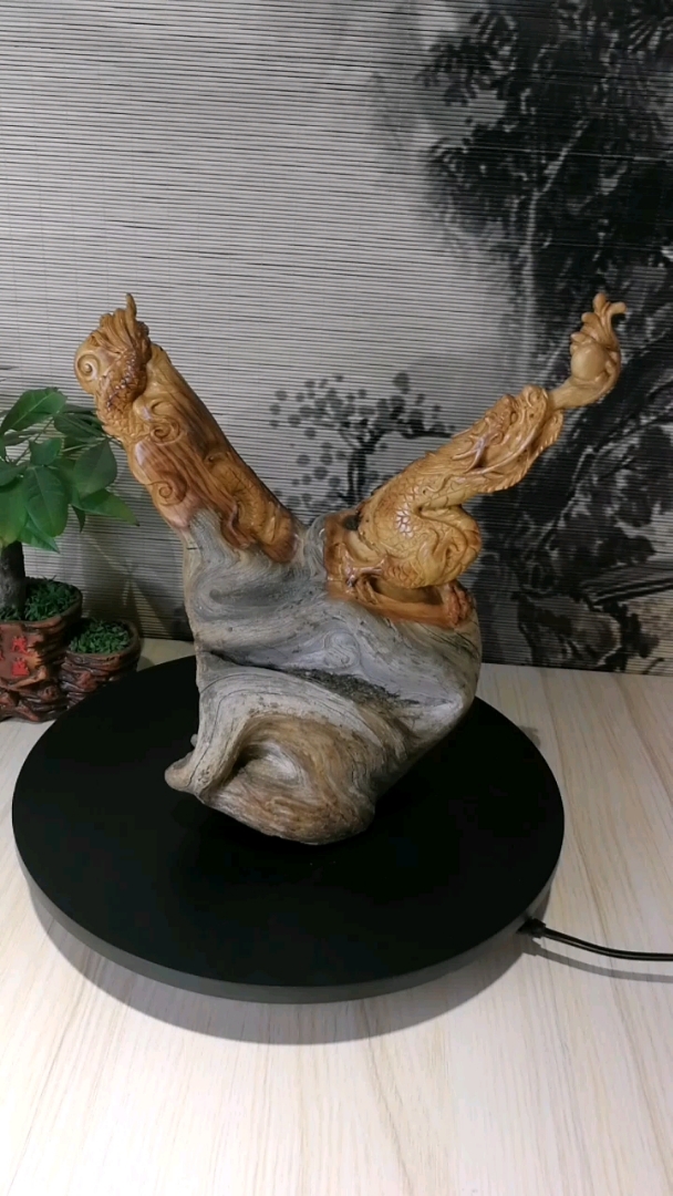 八卦纹祥龙吐珠雕刻坨坨 喜欢的点个关注