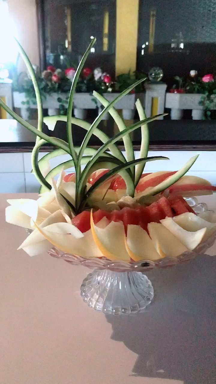 果盘艺术雕刻#复工第一刀