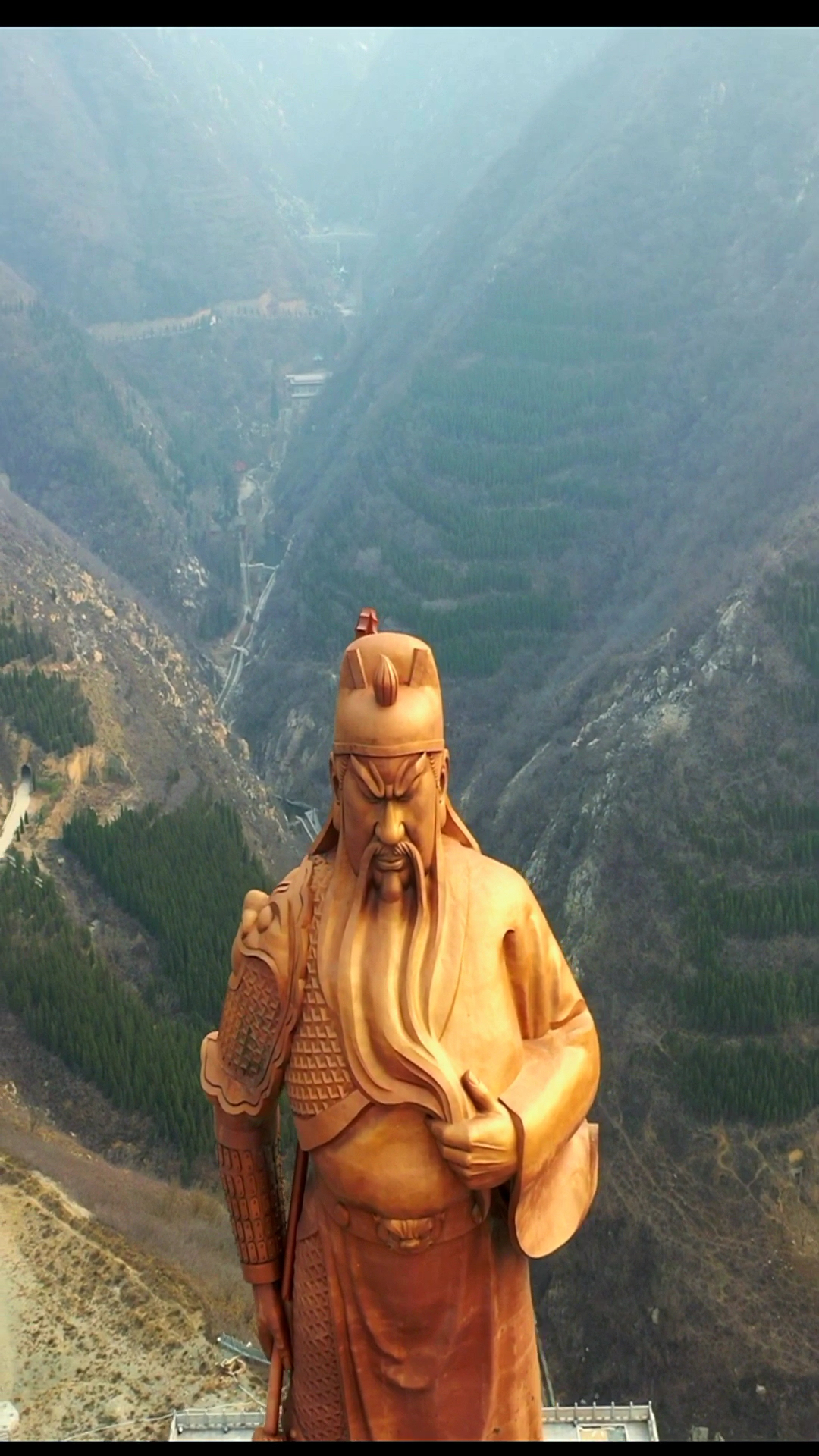 旅游进行时#运城常平关老爷塑像堪称世界吉尼斯纪录 雄伟