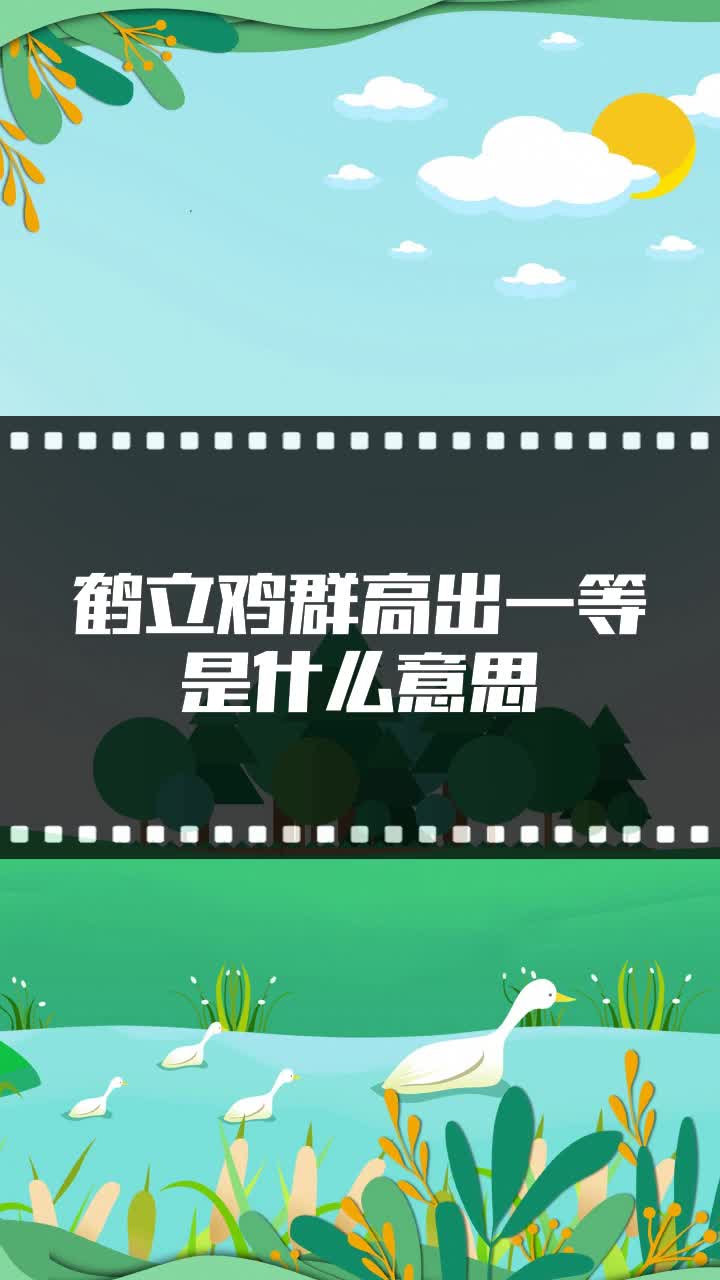鹤立鸡群高出一等是什么意思