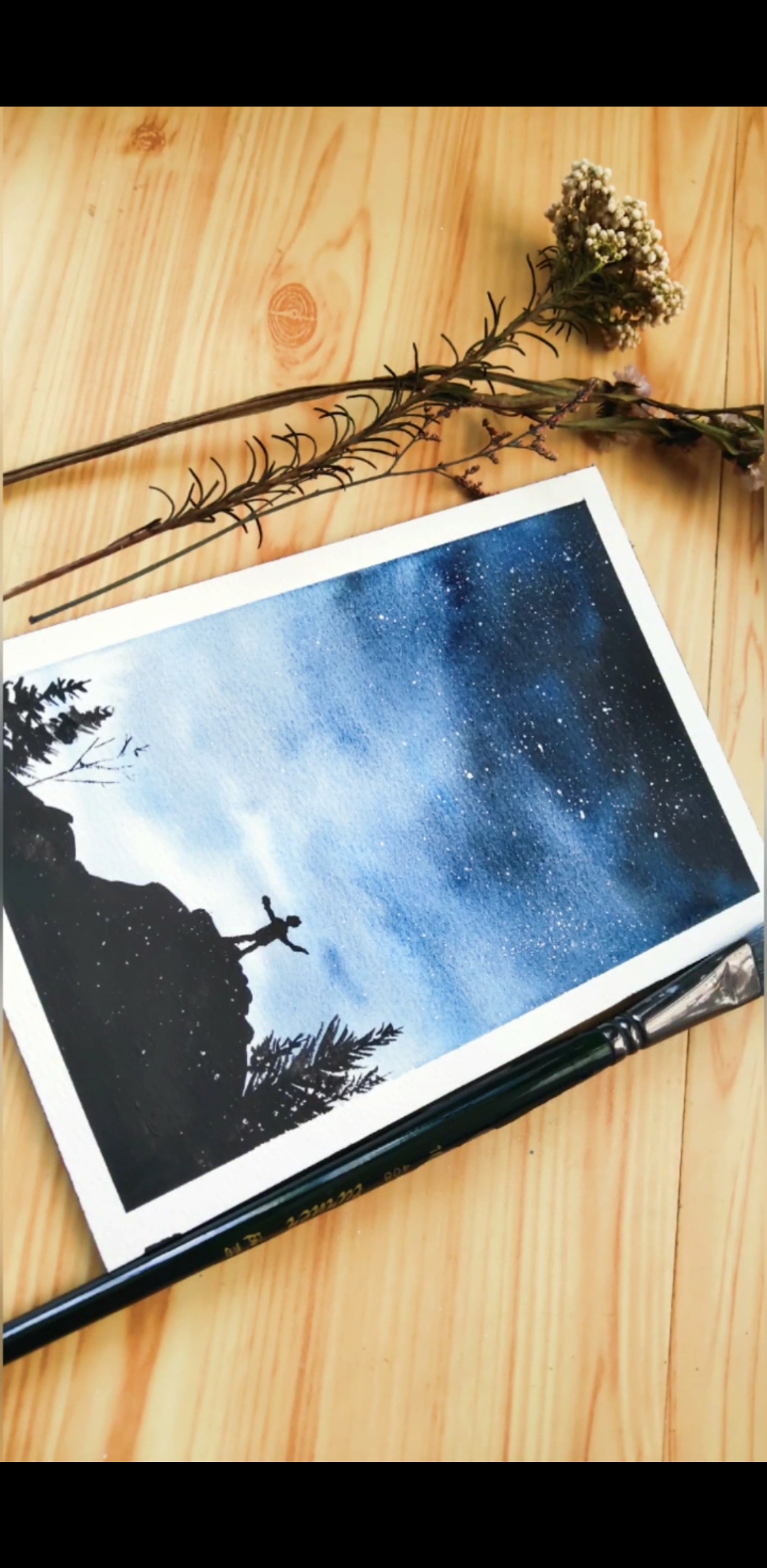 优秀如我#画一张夜空水彩!