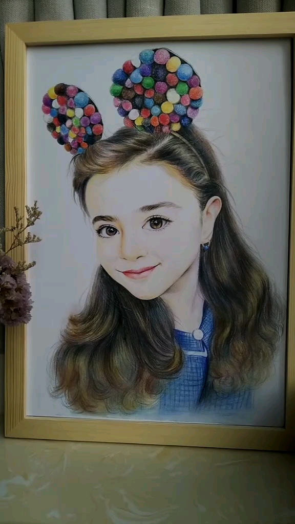 会画画的人,运气不会差!#彩铅画小女孩