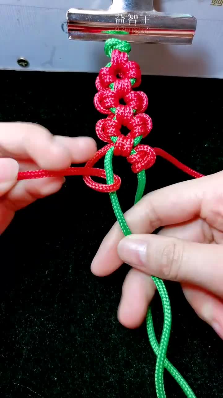 手工制作#桃花结编法,喜欢的宝宝双机关注吧