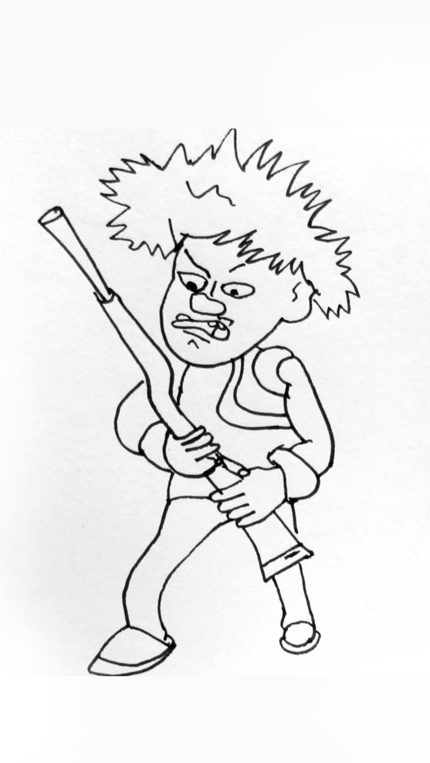 画画原来如此简单#你们喜欢的光头强来了.