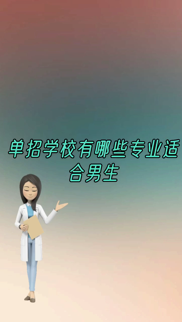 我来告诉你单招学校有哪些专业适合男生