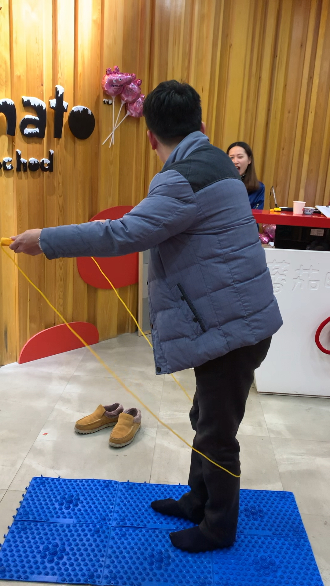 为了女儿,指压板跳绳!豁出去啦!