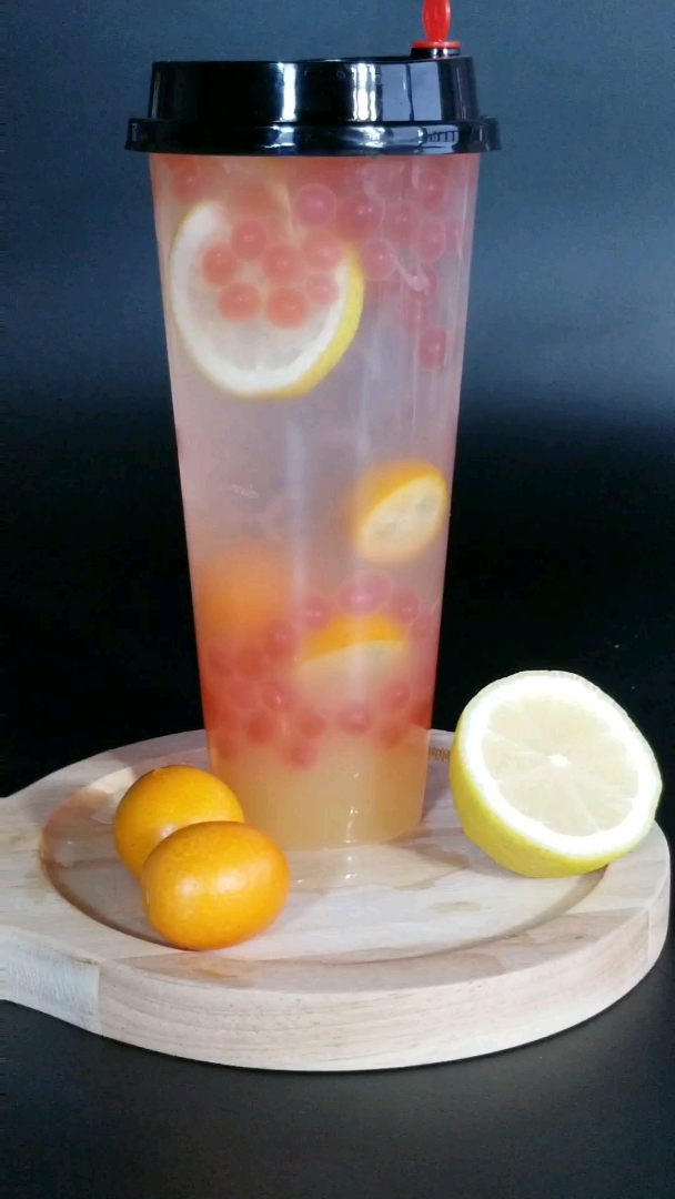 金桔柠檬气泡饮来咯,喜欢的给个双击吧