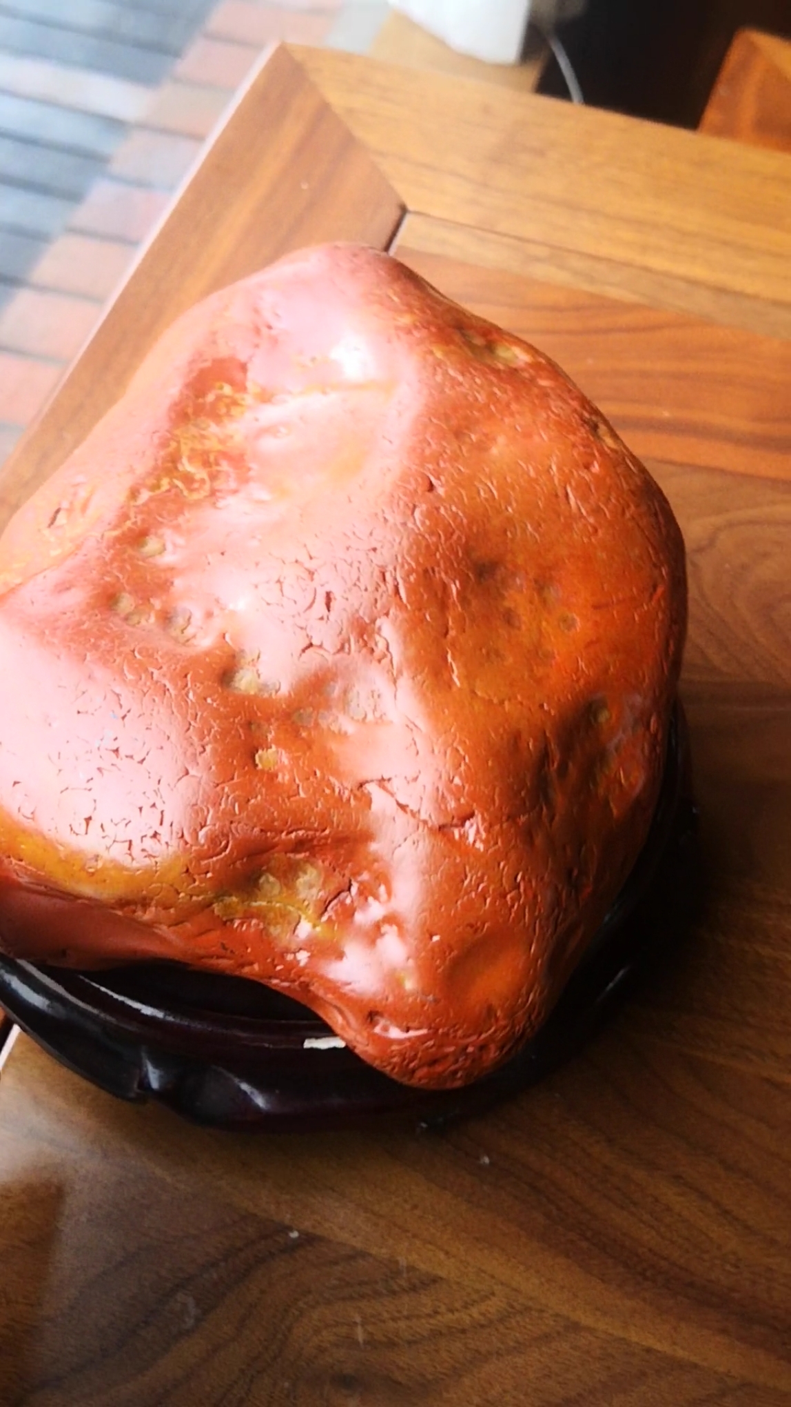 兰溪黄蜡石——红胶腊.