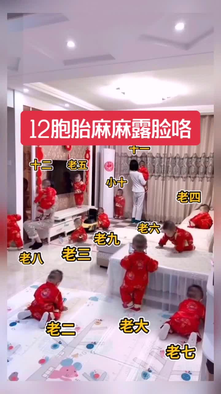 12胞胎齐露相,爸爸妈妈真伟大