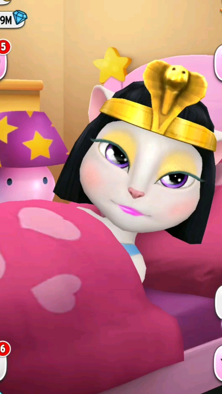 大小姐安吉拉准备睡觉!