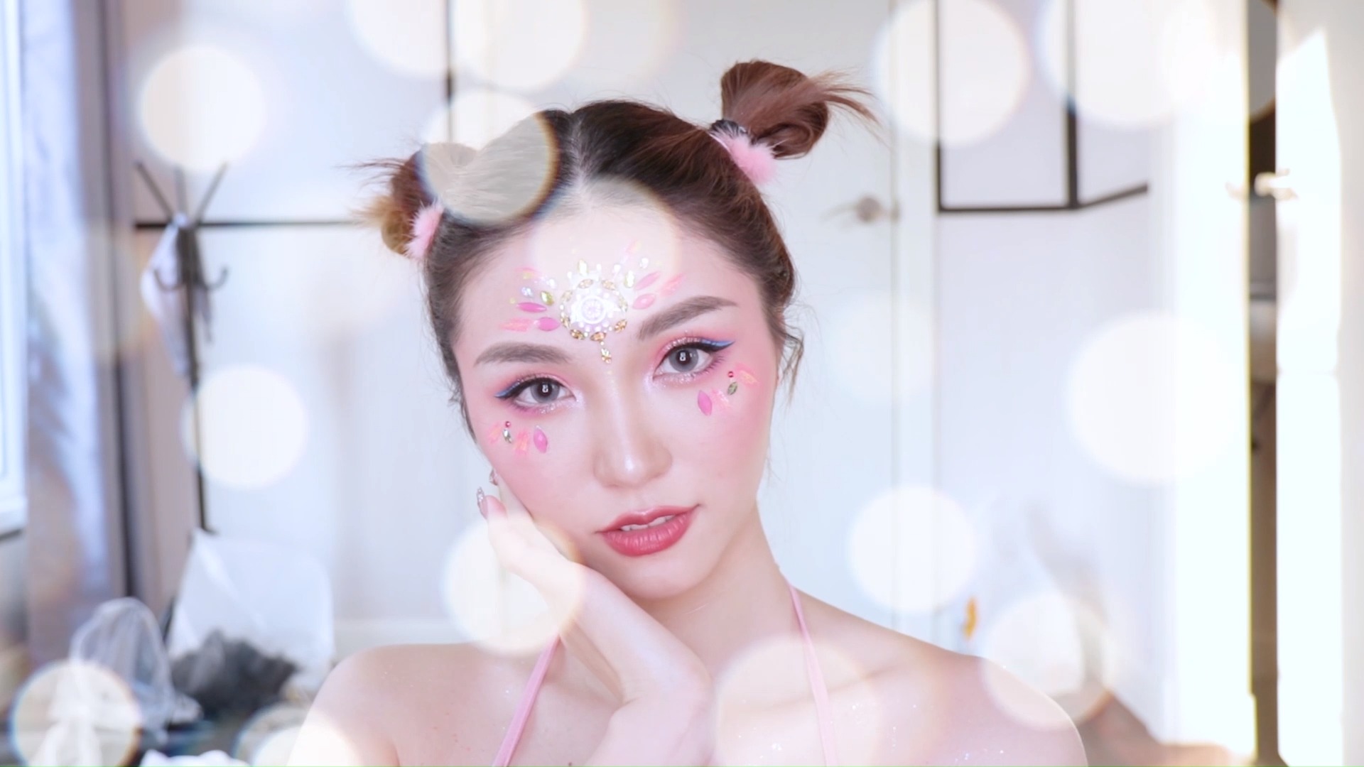 美妆分享#blingbling的电音节妆容|霓虹主题|闪耀派对妆(三)