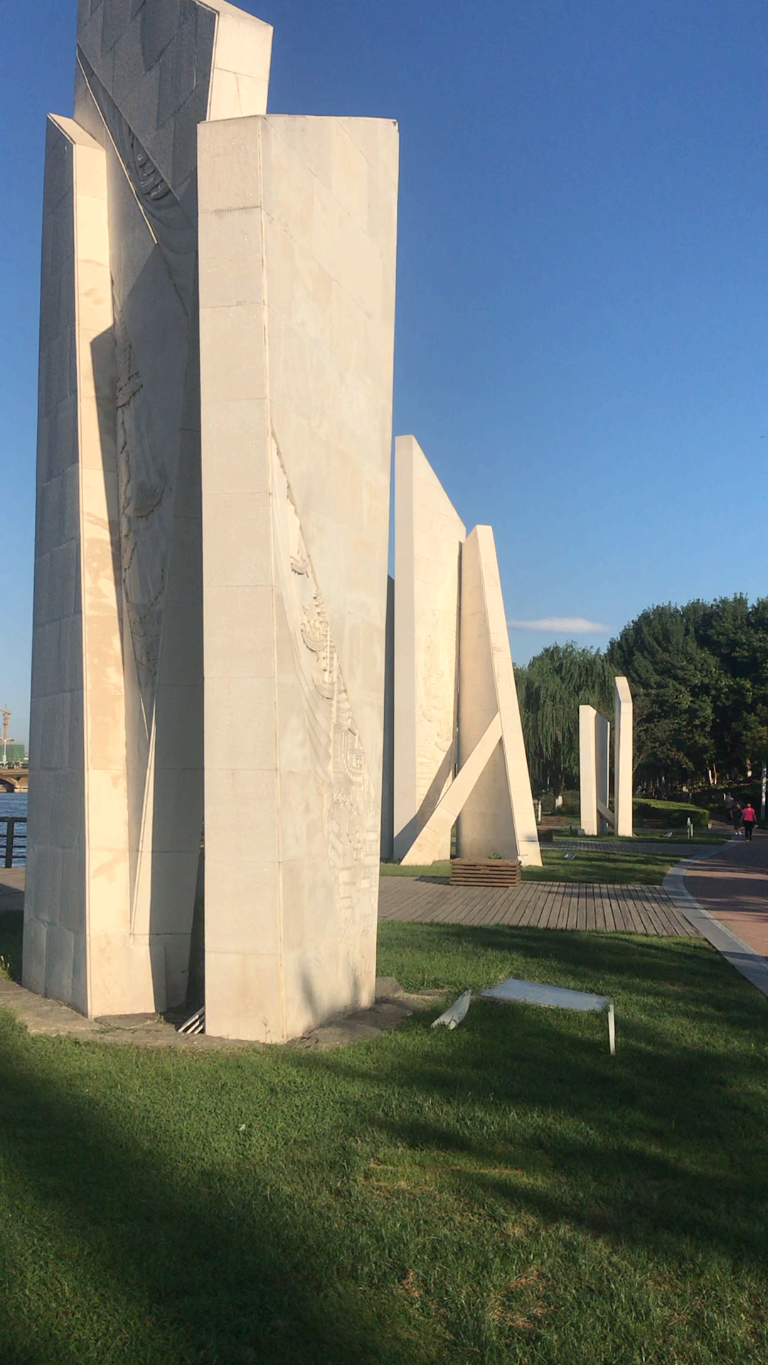 运河帆影,北京通州北运河雕塑-度小视