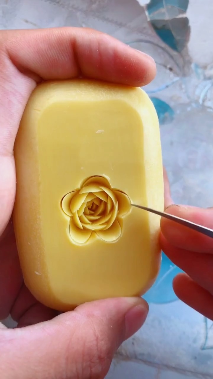 创意手工diy#肥皂雕刻艺术