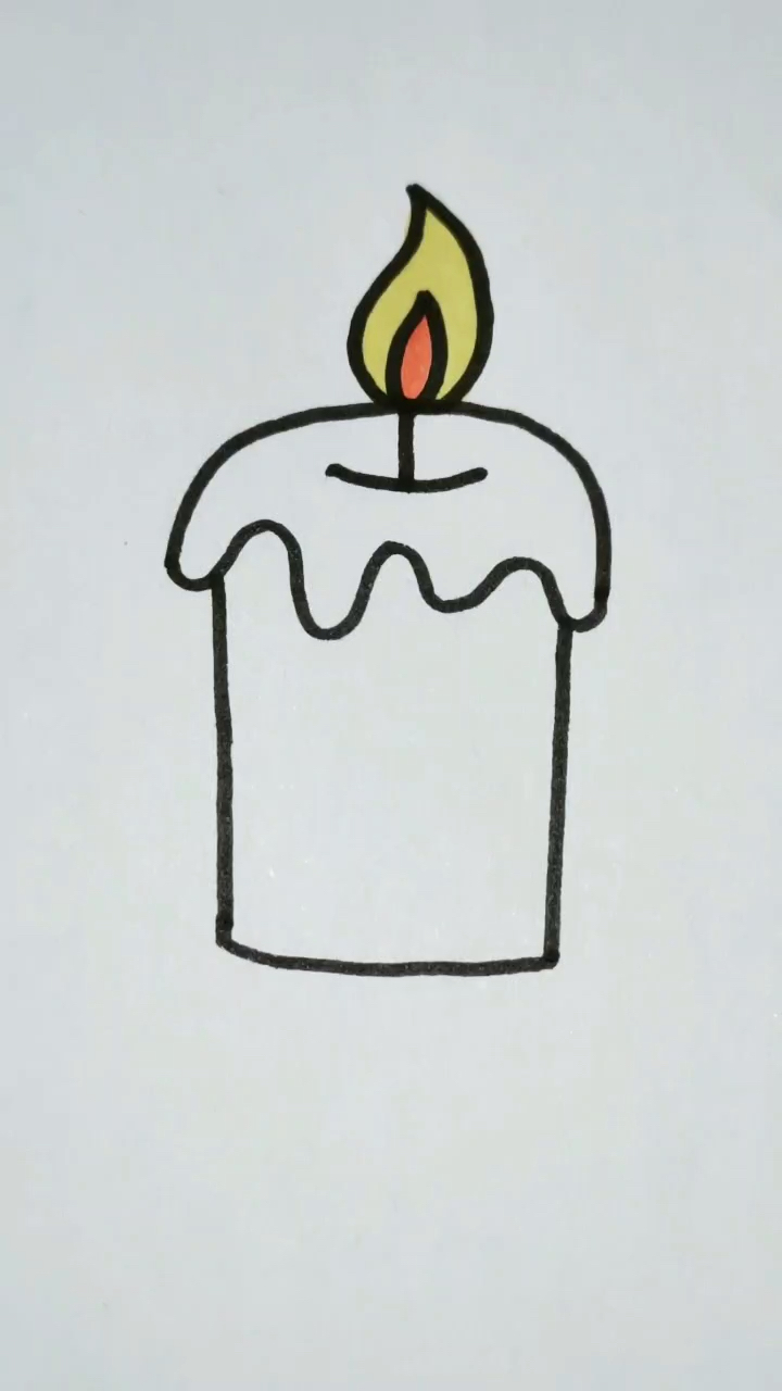 蜡烛的画法简笔画图片